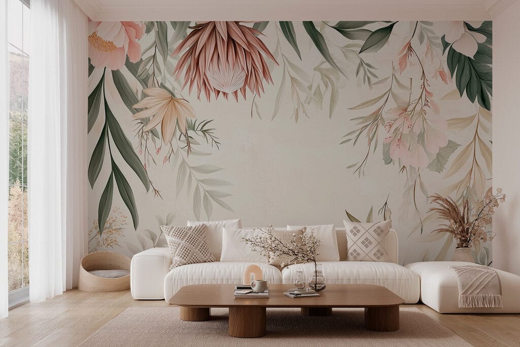 Floral border with leaves and flowers w03019pig2r 1024x683 - Floral border with leaves and flowers