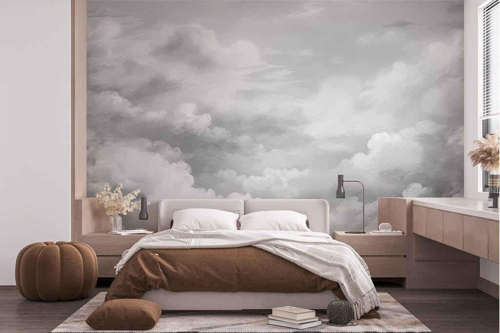 Greyscale shot of clouds