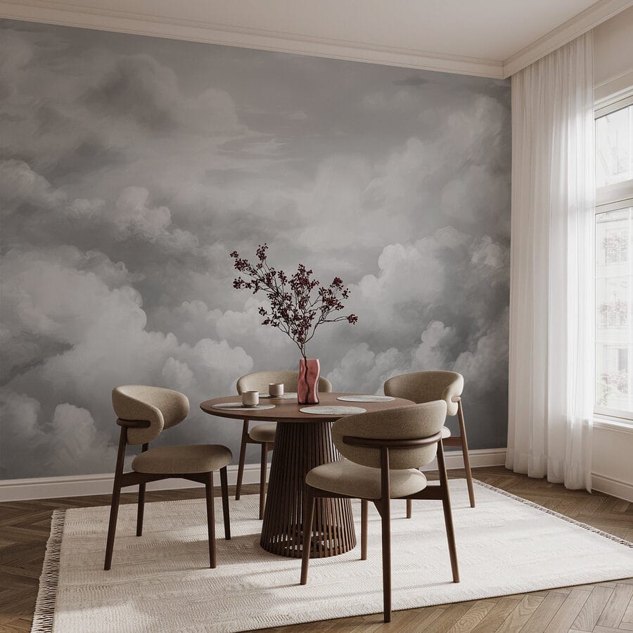 Greyscale shot of clouds