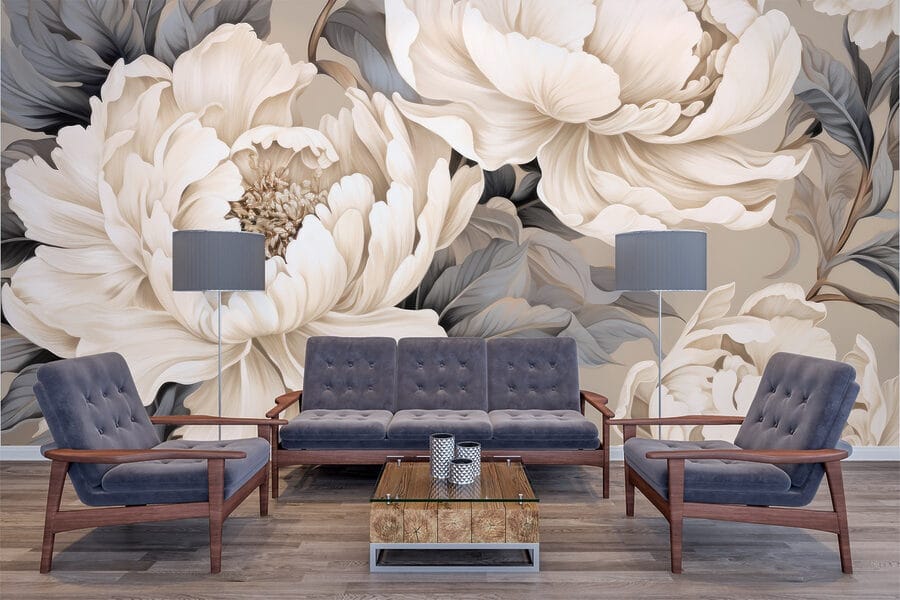 Wall murals Elegant blooms in soft hues. - Image 2