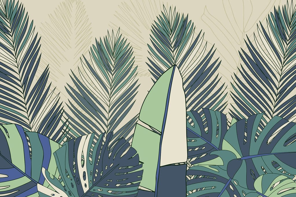 Lush greenery in abstract design Lush greenery in abstract design