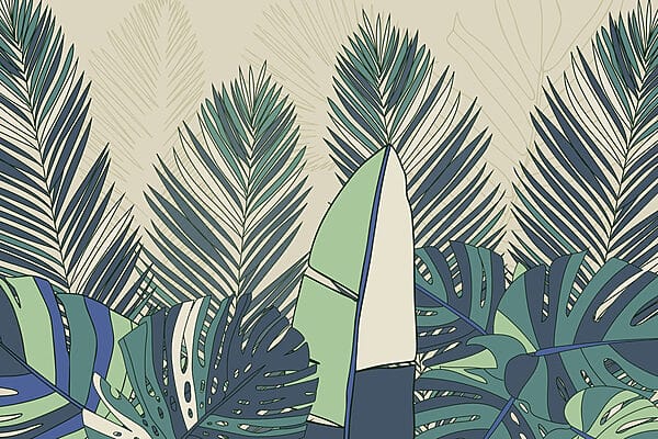 Lush greenery in abstract design Lush greenery in abstract design