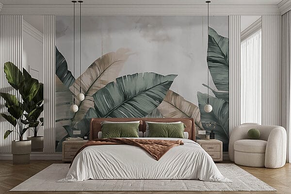 Serene leaves in soft pastel tones Serene leaves in soft pastel tones
