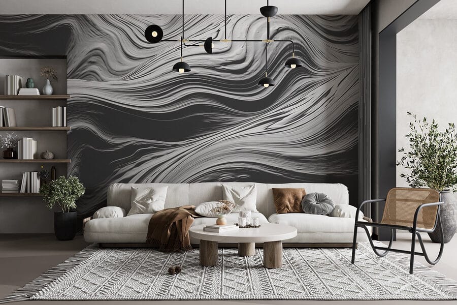 Flowing textures in monochrome tones Flowing textures in monochrome tones