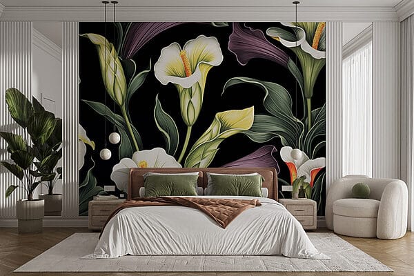 Vibrant blooms against dark background Vibrant blooms against dark background