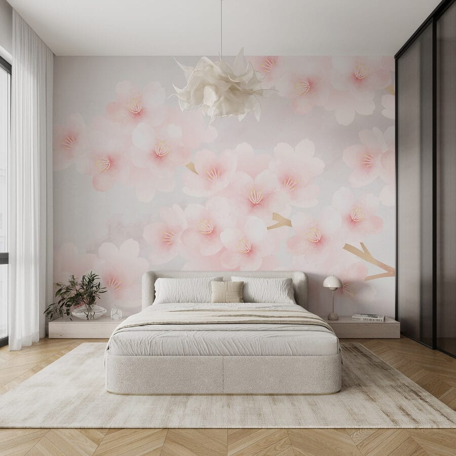 Delicate blossoms in soft hues