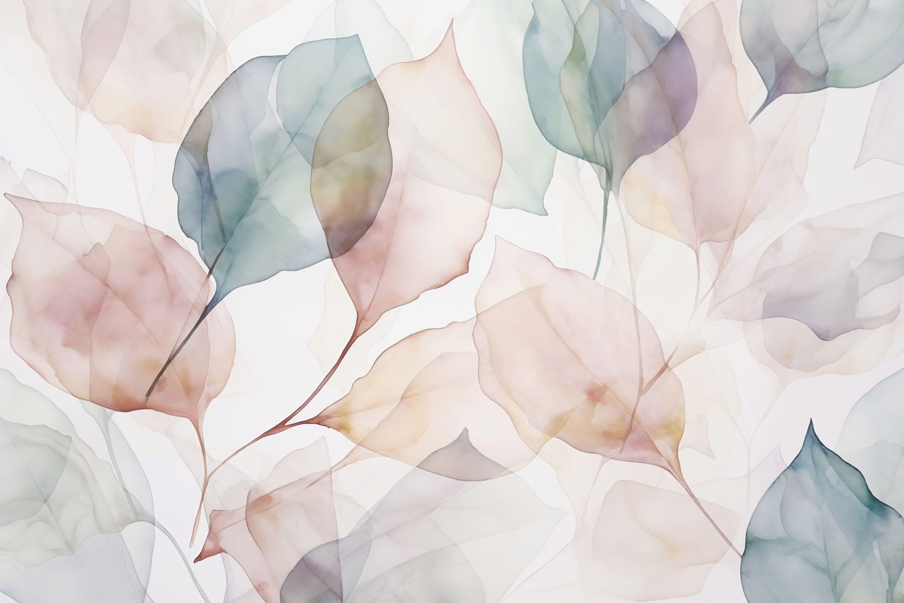 Soft hues of delicate leaves Soft hues of delicate leaves