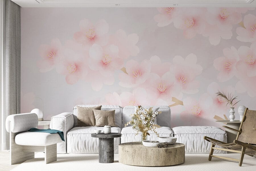 Delicate blossoms in soft hues