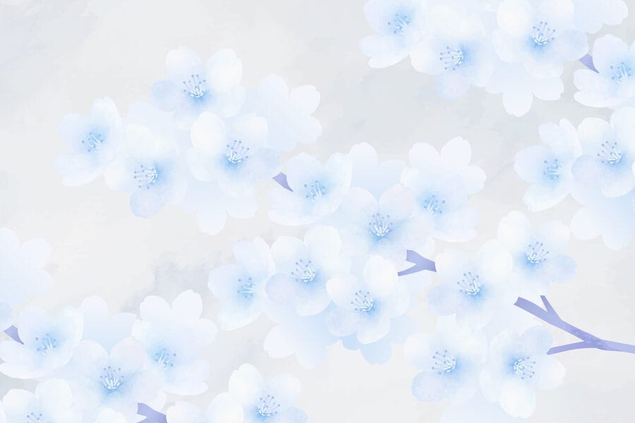 Delicate blooms in soft hues.