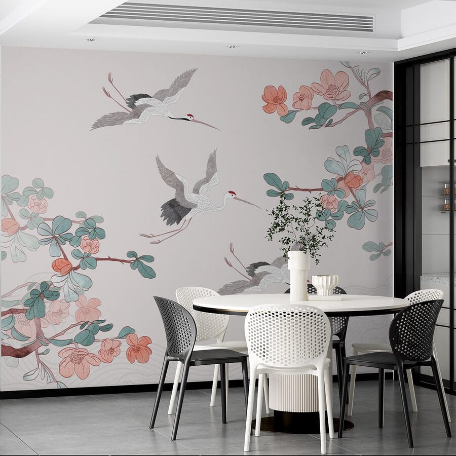 Wall murals Group of birds flying in the air - Image 2