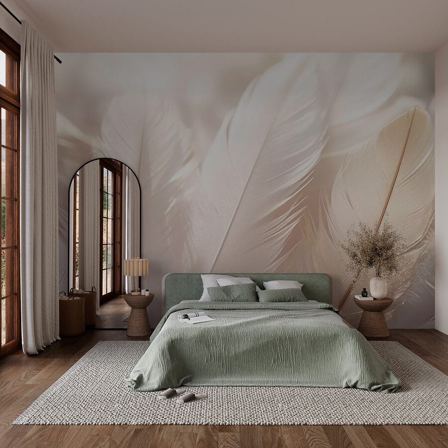 Soft elegance of delicate feathers