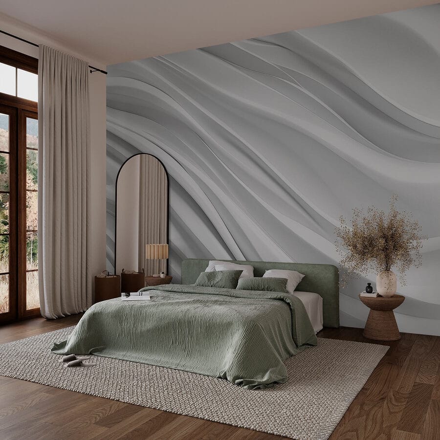 White background with wavy lines White background with wavy lines