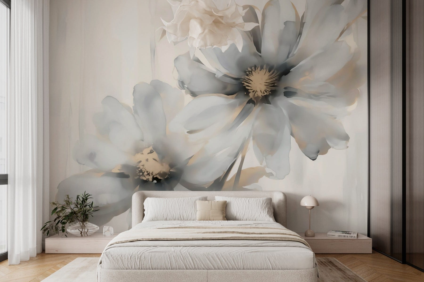 Delicate blooms in soft hues
