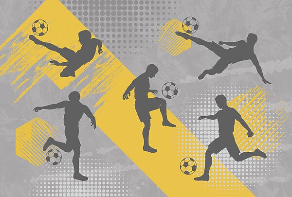 Group of men playing football Group of men playing football