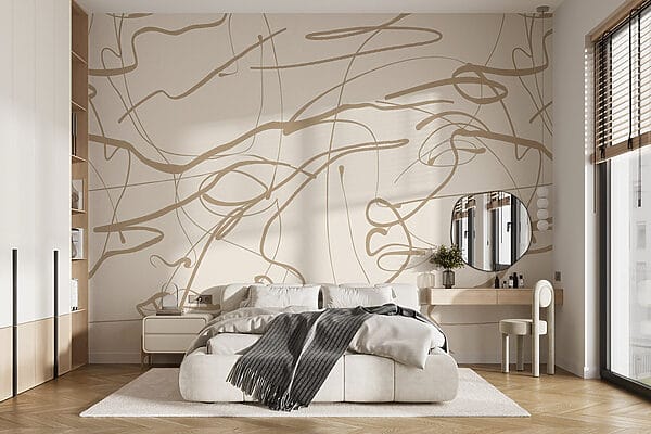 White background with brown lines White background with brown lines