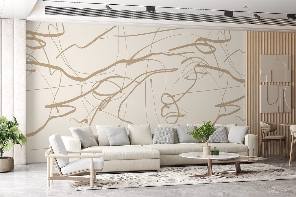White background with brown lines White background with brown lines