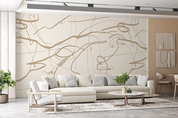 White background with brown lines White background with brown lines