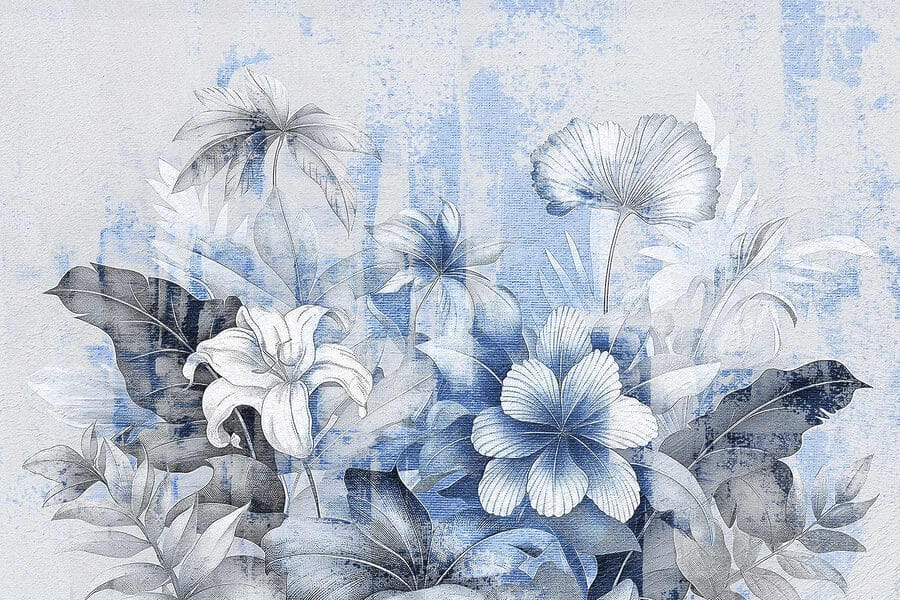 Delicate blooms in soft blue hues Delicate blooms in soft blue hues