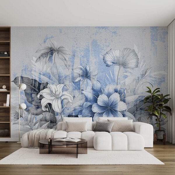 Delicate blooms in soft blue hues Delicate blooms in soft blue hues