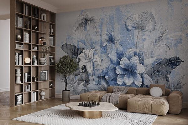 Delicate blooms in soft blue hues Delicate blooms in soft blue hues