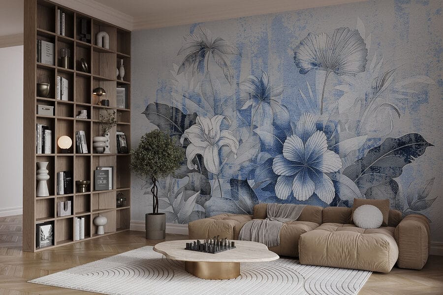 Delicate blooms in soft blue hues Delicate blooms in soft blue hues