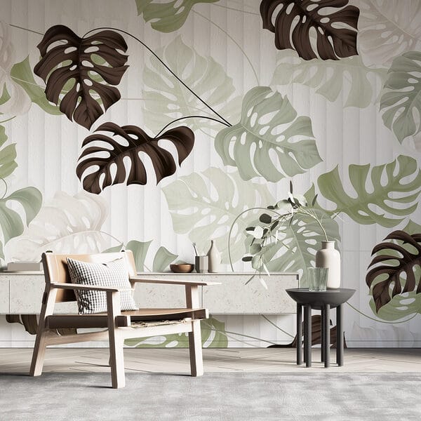 Pattern of leaves on a white background Pattern of leaves on a white background