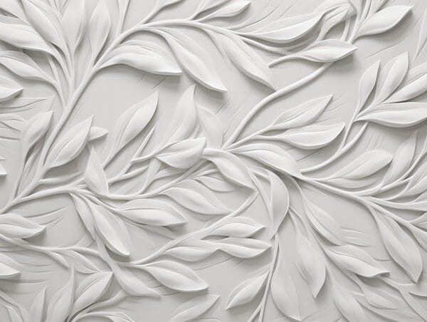 White wall with leaves White wall with leaves