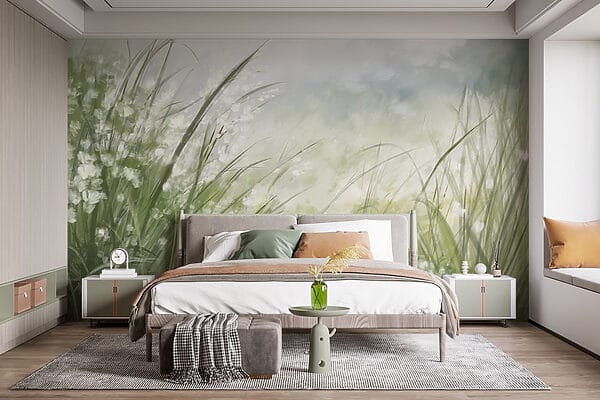 Painting of a field of grass Painting of a field of grass