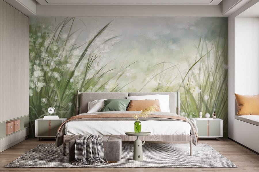 Painting of a field of grass