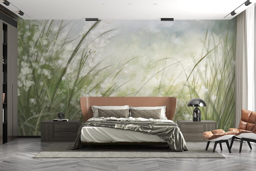 Painting of a field of grass Painting of a field of grass