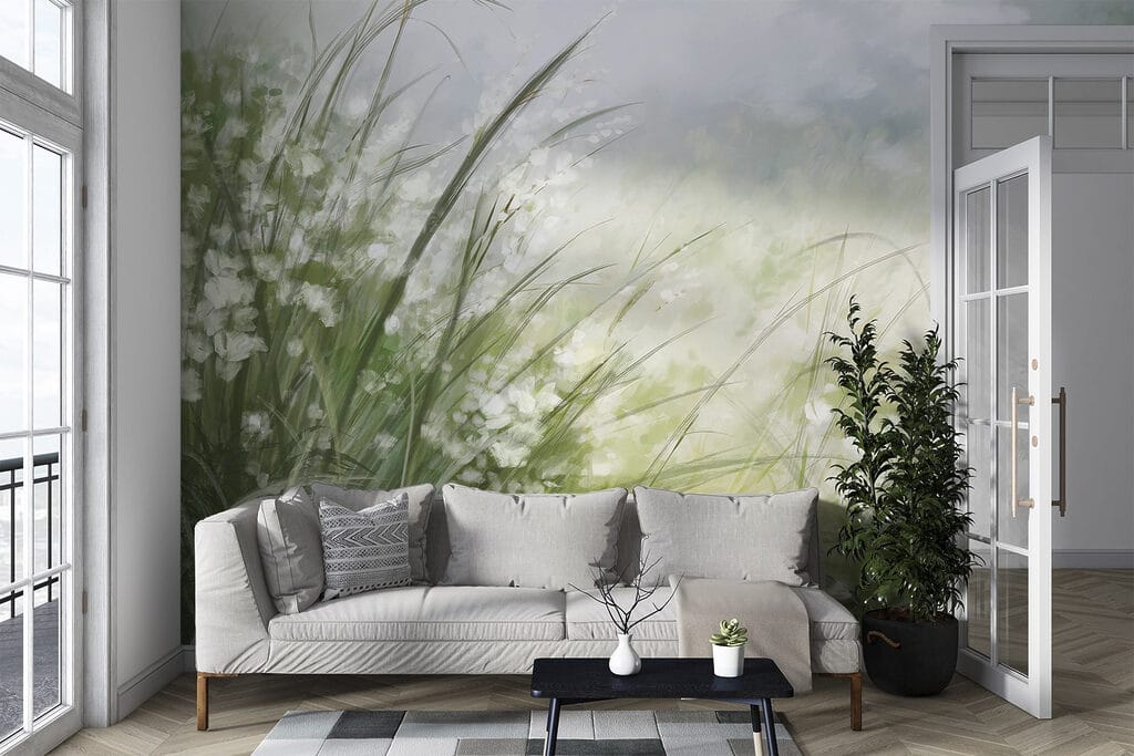 Painting of a field of grass Painting of a field of grass