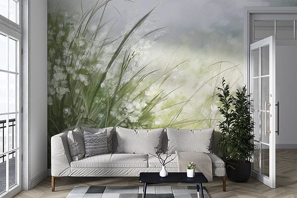 Painting of a field of grass Painting of a field of grass