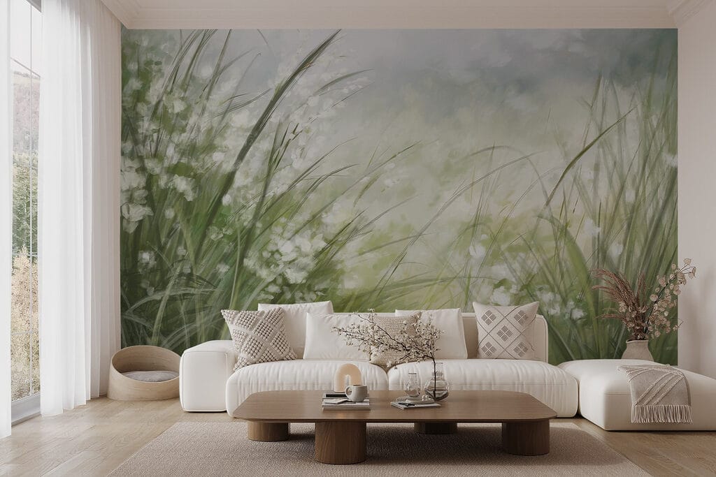 Painting of a field of grass Painting of a field of grass