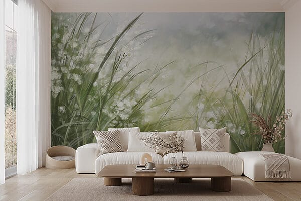 Painting of a field of grass Painting of a field of grass