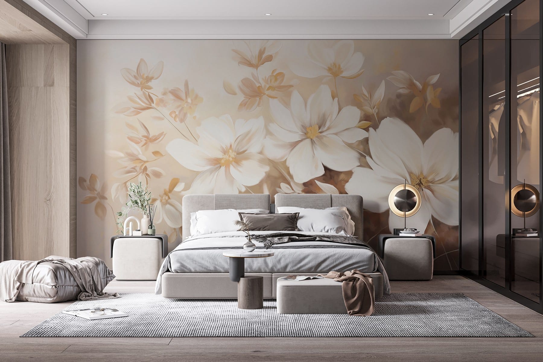 Painting of white flowers