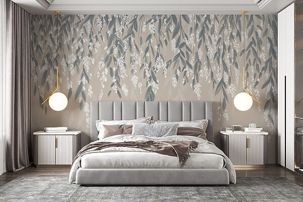 Delicate leaves in soft tones w08781pib1r 600x400 - Delicate leaves in soft tones