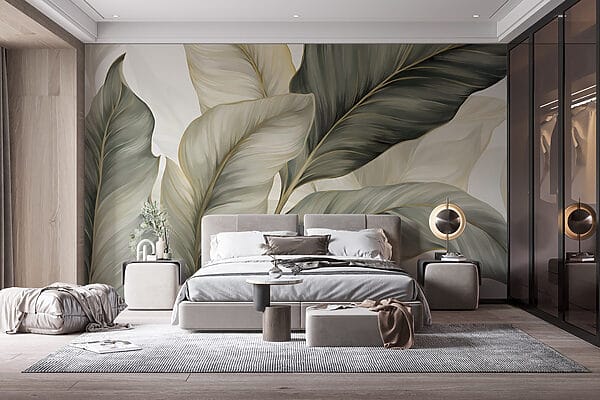 Lush leaves in soft hues Lush leaves in soft hues