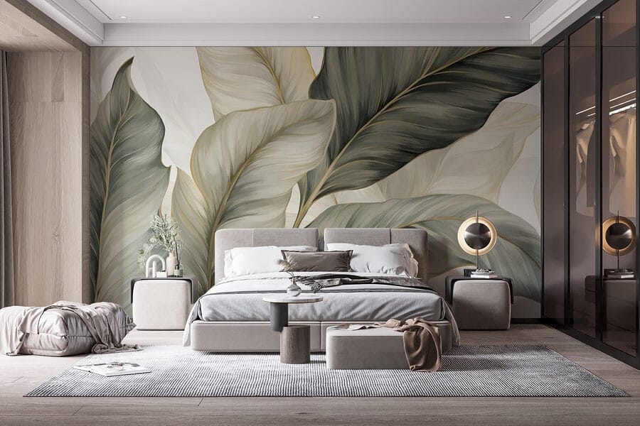 Lush leaves in soft hues Lush leaves in soft hues