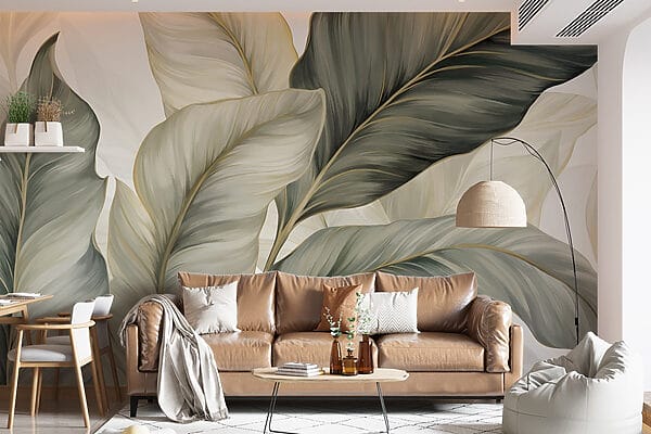 Lush leaves in soft hues Lush leaves in soft hues