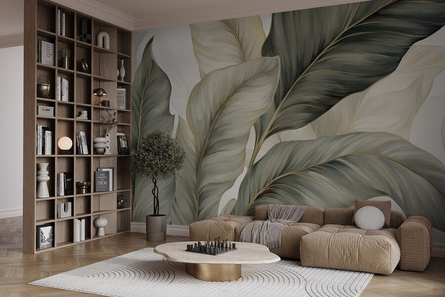 Lush leaves in soft hues Lush leaves in soft hues