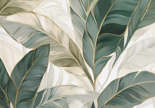 Lush green leaves in soft tones Lush green leaves in soft tones