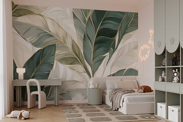 Lush green leaves in soft tones Lush green leaves in soft tones