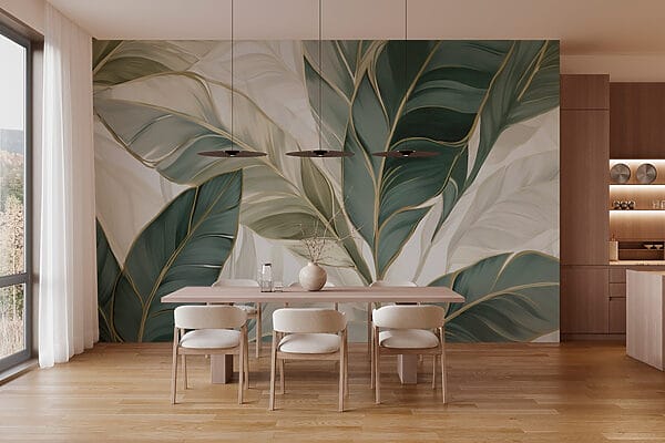 Lush green leaves in soft tones Lush green leaves in soft tones