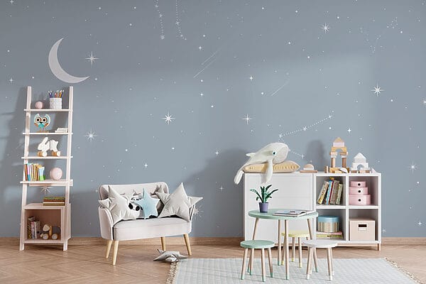 Moon and stars in the sky Moon and stars in the sky