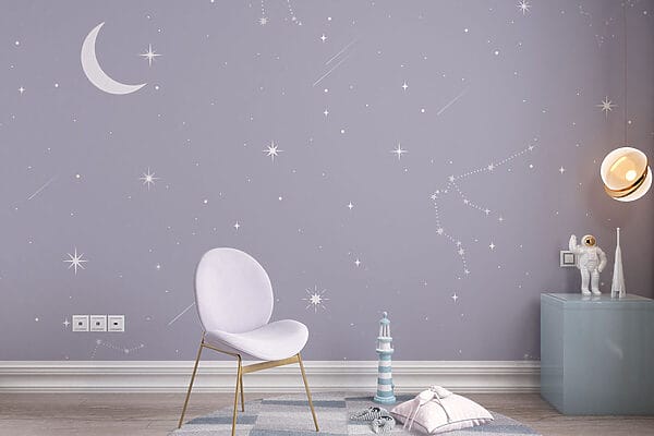 Moon and stars in the sky Moon and stars in the sky