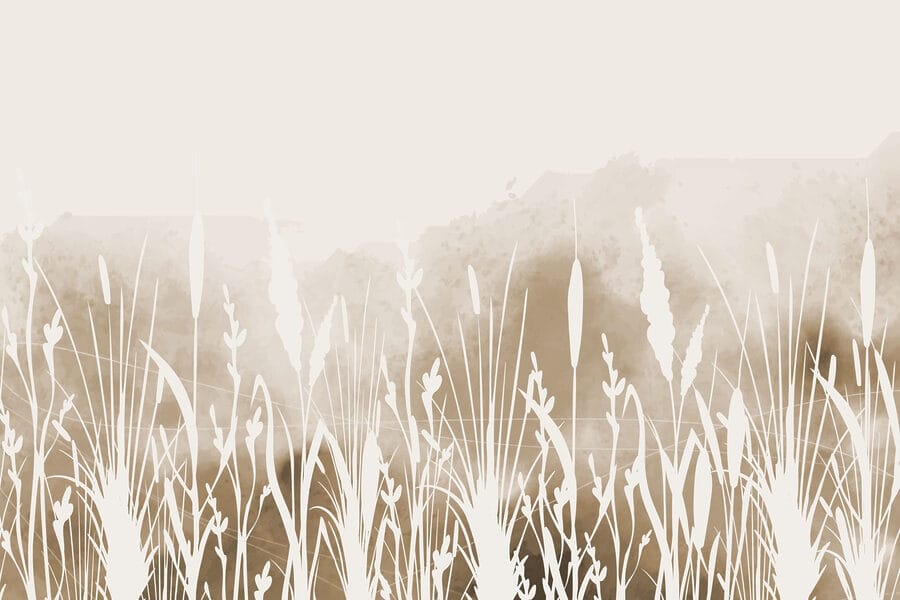 White silhouette of grass White silhouette of grass