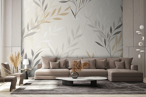 Pattern of leaves on a white background Pattern of leaves on a white background