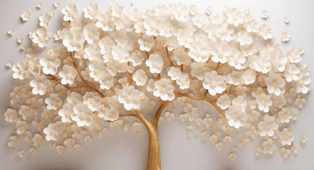 Tree with white flowers Tree with white flowers