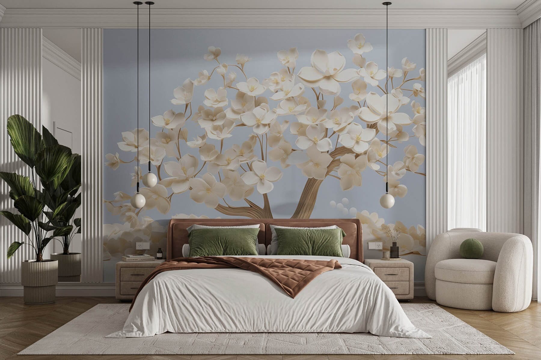 Tree with white flowers