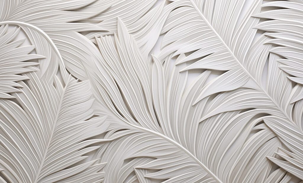 White paper cut out of leaves White paper cut out of leaves